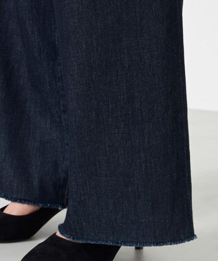 NAVE 【ReNAVE・洗える/軽量】ライトデニム ウエストギャザーパンツ ネイビー系