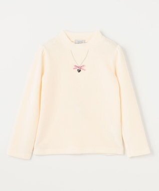 ANY KIDS ハイネック長袖カットソー エクリュ