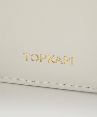 TOPKAPI 【TOPKAPI】シュリンクレザー パール がま口 二つ折り 財布 シルバー
