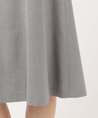 J.PRESS LADIES L 【シワになりにくい】コットンフィッティーシャーク スカート ライトグレー系