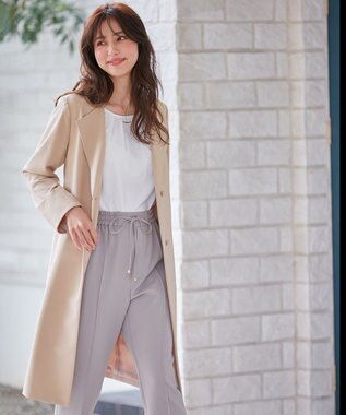 ANY SIS S 【洗える】ラッフルフレアジョーゼット ブラウス オフホワイト