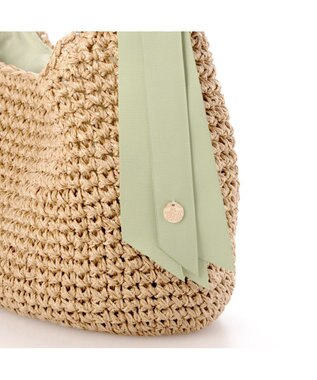 UNBILLION カシュカシュ cachecache / 下がりグログランクロッシェ2wayミニトート グリーン