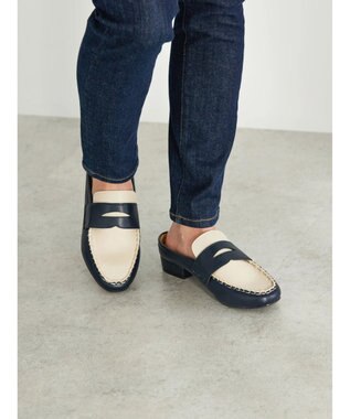 AMERICAN HOLIC ローファータイプコンビミュール Navy