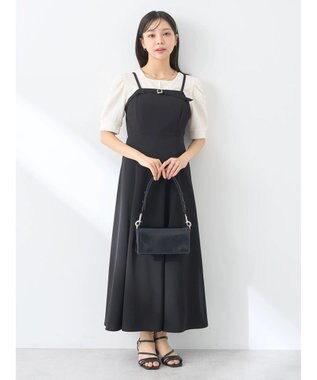 earth music&ecology 胸元ベルトキャミワンピース Black