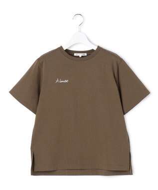 23区 【先行予約】バック刺繍 メッセージロゴ Tシャツ ブラウン系