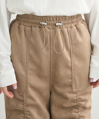 Green Parks ・ＳＵＧＡＲ　ＳＰＯＯＮ　スエード調ギャザーカーコ Beige