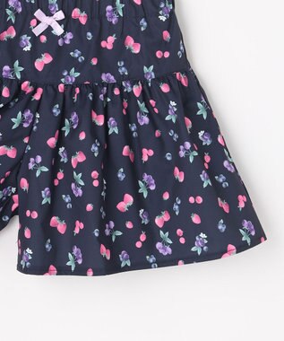 ANY KIDS 【洗濯機可能】総柄フルーツ キュロット ネイビー