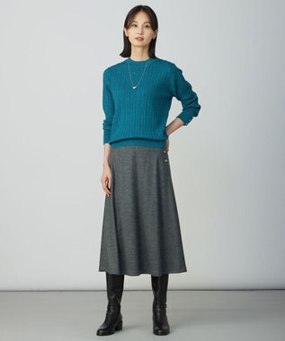 J.PRESS LADIES KNIT BASIC クルーネック ニット エメラルド系