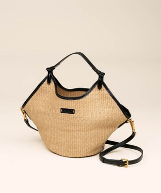 gaimo 【GAIMO/ガイモ】ラフィアバケットバッグ/JALONBLACK ベージュ