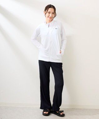 OP／FILA 【FILA】ラッシュガードブロックメッシュ スタンドカラージャケット