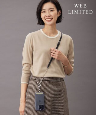 J.PRESS LADIES 【WEB限定・長さ調節可能】レザー スマホ ストラップ ブラック系