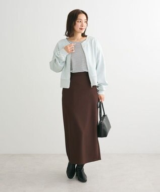 Green Parks サテンボンディングＺｉｐカーディガン Mint