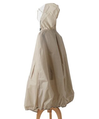 MOONBAT FLAT PURE サイクル レインポンチョ チェック 自転車 収納袋付き ベージュ