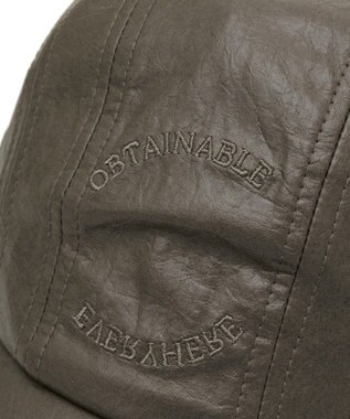 Green Parks ｅｖｅｒｙｗａｌｋ．ウ゛ィンテージレザーロゴキャップ Brown