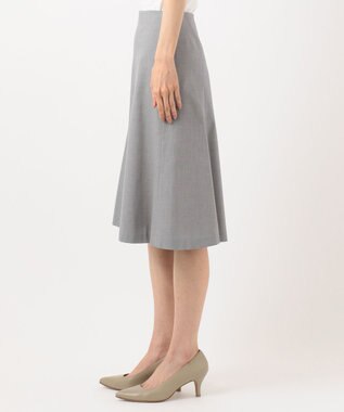 J.PRESS LADIES L 【シワになりにくい】コットンフィッティーシャーク スカート ライトグレー系
