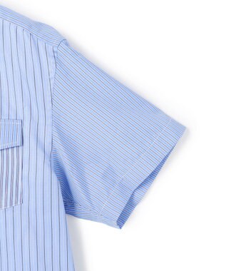 J.PRESS YORK STREET 【UNISEX】クレイジーパターン ストライプシャツ サックスブルー系8