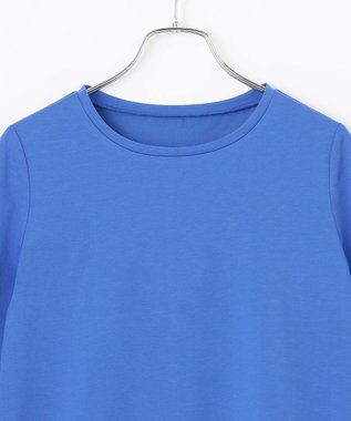 #Newans 【撥水・吸水速乾】コンビネーションペプラムチュニックカットソー ブルー系