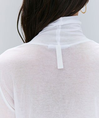 BEIGE， 【洗える】SORE / シアーコットンハイネックカットソー White