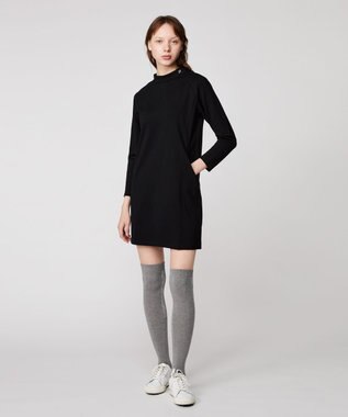 23区GOLF 一枚でスタイリングが完結！【WOMEN】【WEB限定】モックネック ワンピース 体型カバー ブラック系