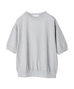 Green Parks ワッフル布帛ドッキングプルオーバー Gray Mixture