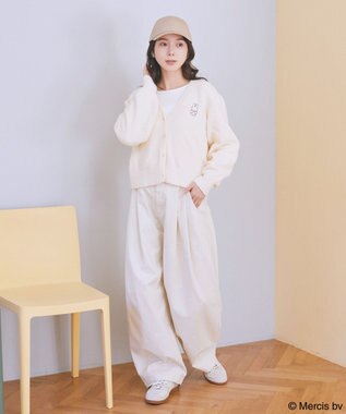 earth music&ecology 【予約】miffy/earth モコモコカーディガン クリーム