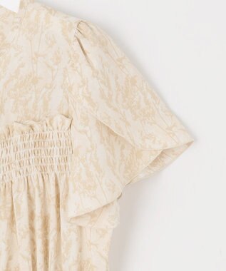 Feroux 【洗える】フラワープリントドロスト ワンピース ライトイエロー系3