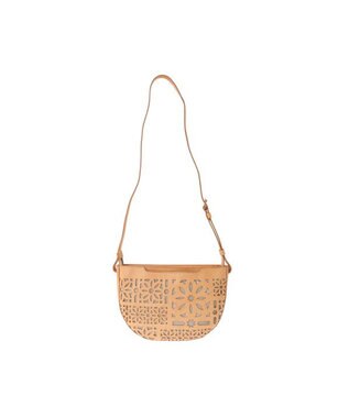 genten セイル カットワーク　ショルダーバッグ ヌメベージュ