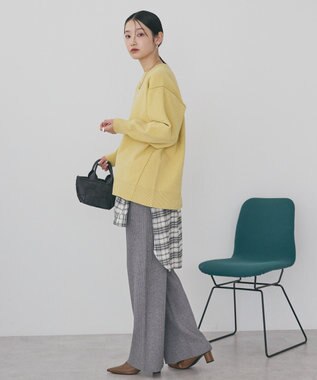 AMERICAN HOLIC 【選べる丈】モールニットプルオーバー Mustard