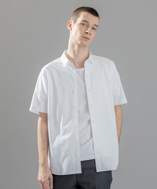 JOSEPH HOMME 新素材【洗える/ストレッチ】ハイゲージコットンジャージー 　レギュラーカラーシャツ ホワイト系