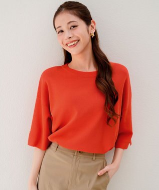 ANY SIS L 【アイスタッチ】ボートネックニット プルオーバー