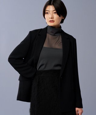 uncrave トリコットシフォン ハイネック カットソー（uncrave STANDARD） スレート