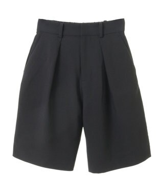 earth music&ecology タックハーフパンツ Black