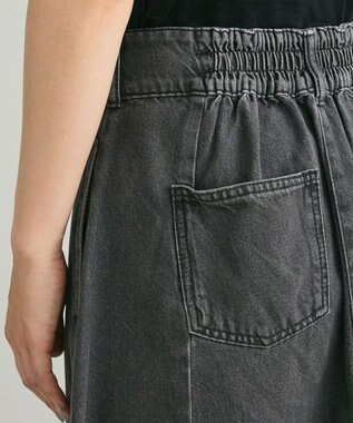 Green Parks フロントＺＩＰデニムスカート Black