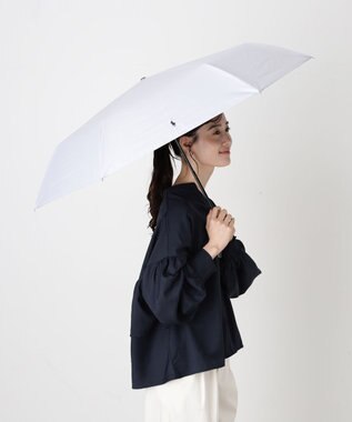 MOONBAT 【遮熱・遮光】POLO RALPH LAUREN(ポロ ラルフローレン)無地 PP刺繍 晴雨兼用 雨傘 折りたたみ傘 簡単開閉 グレー