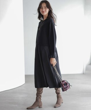 組曲 バルーンドッキングワンピース ブラック系