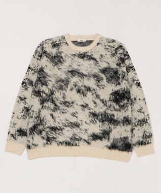 WEGO 【ユニセックス着用ITEM/MLサイズ展開】ファジーパターンプルオーバー オフホワイト