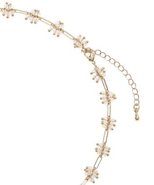 earth music&ecology クリアビーズポイントネックレス Gold