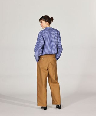 LENO ONE  FOWARD PLEATS CHINO TROUSERS ワンタックチノパンツ CAMEL