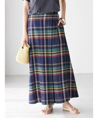 AMERICAN HOLIC リネンブレンドフレアスカート2 Check