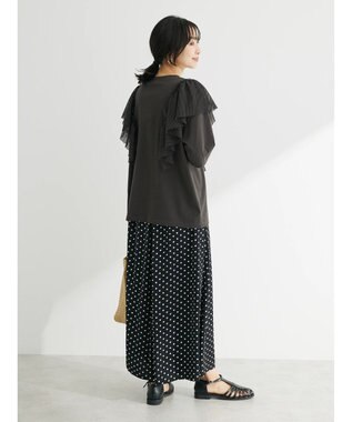 Green Parks ・ＳＵＧＡＲ　ＳＰＯＯＮ　カレッジｐｔラッフルＴシャツ Charcoal Gray