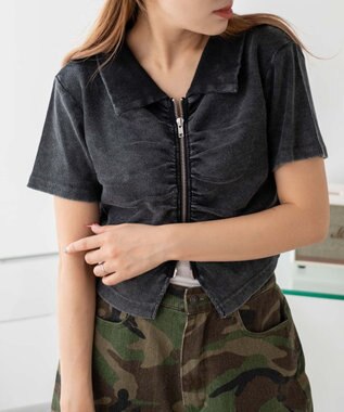 WEGO WZIPギャザートップス スミクロ