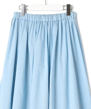 J.PRESS YORK STREET 【WOMEN】バイカラーギャザー スカート サックスブルー系1