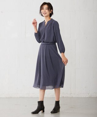 J.PRESS LADIES L Geometric Print カットソー ネイビー系5
