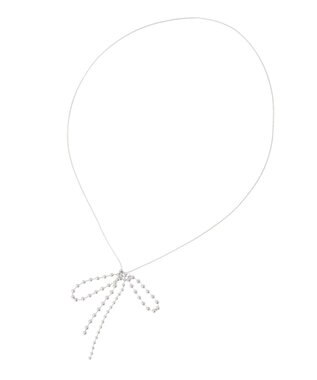 AMERICAN HOLIC ボールチェーンリボンネックレス Silver