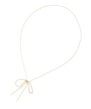 AMERICAN HOLIC ボールチェーンリボンネックレス Gold