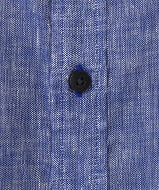 JOSEPH ABBOUD 【キングサイズ・麻100％・軽い・涼しい】モイスチャーリネン シャツ ブルー系