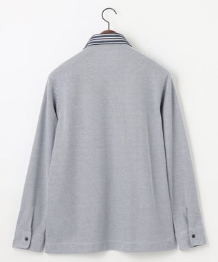 JOSEPH ABBOUD 【キングサイズ・消臭などの高機能】オーガニックコットン ダディ 長袖 ポロシャツ ブルー系