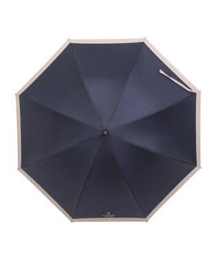 MOONBAT 【遮光/晴雨兼用日傘】LANVIN COLLECTION (ランバン コレクション)グログランリボン バイカラー 遮熱 UV 長傘 ディープブルー