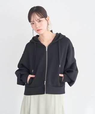 earth music&ecology エアもちフーディブルゾン Black