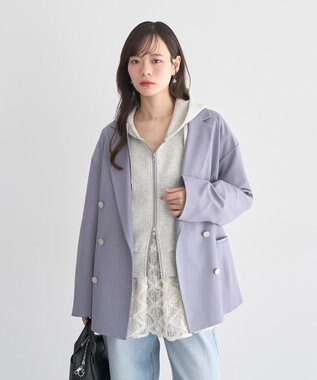 earth music&ecology エアもちフーディブルゾン Gray Mixture